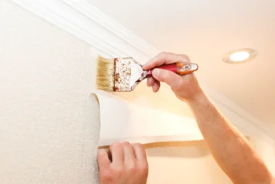 Pose de papier peint au Ham — revêtements muraux et toiles de verre